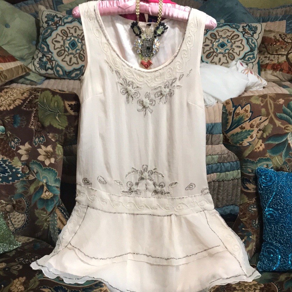 Adorable summer dress drop waist L